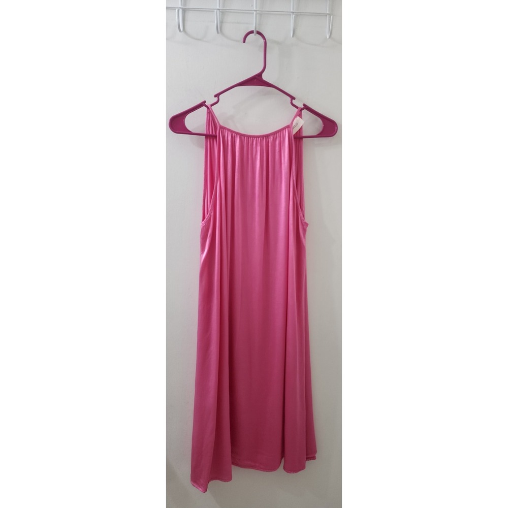 Vicolo Pink Viscose Mini Dress Sleeveless Deep V Back Made in Italy One Size